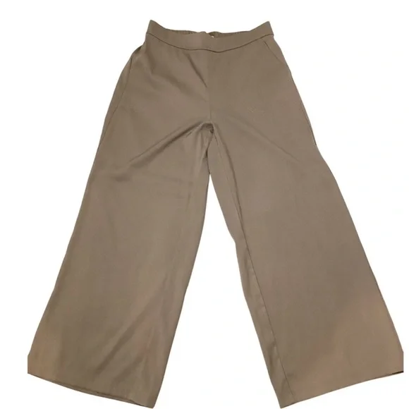 MAX STUDIO Wide Leg Pants Beige - with Elastic Waist Women's XL - Picture 3 of 3